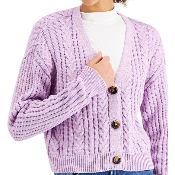NWT Hooked Up by IOT Cable-Knit Cardigan - Picture 1 of 4